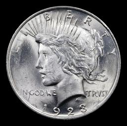 1923-p Peace Dollar $1 Grades Select Unc