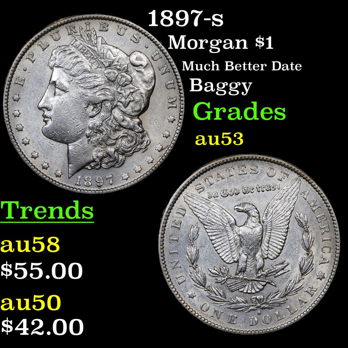 1897-s Morgan Dollar $1 Grades Select AU