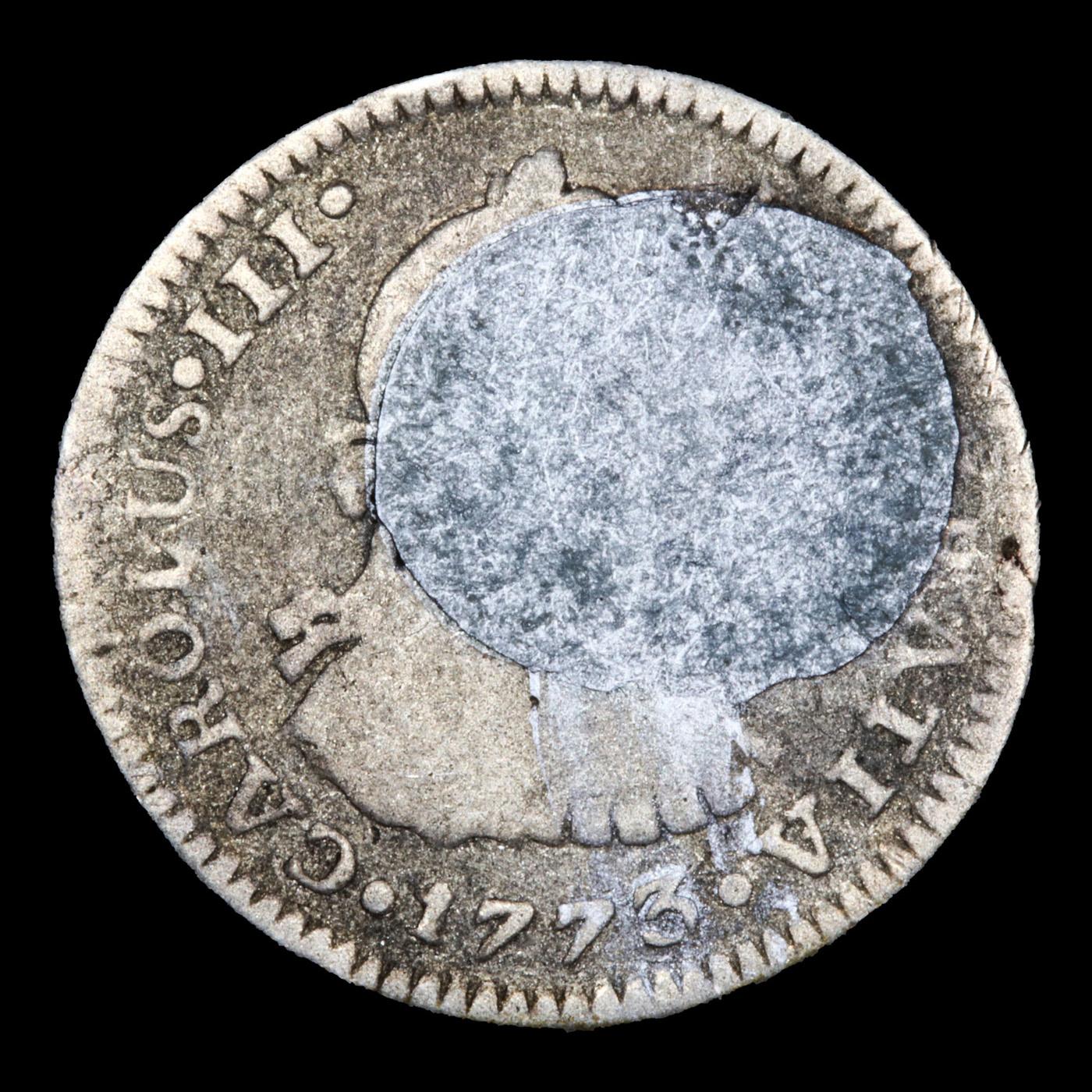 1773 1 Real Carlos III Spanish Silver Grades vg details