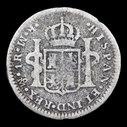 1773 1 Real Carlos III Spanish Silver Grades vg details