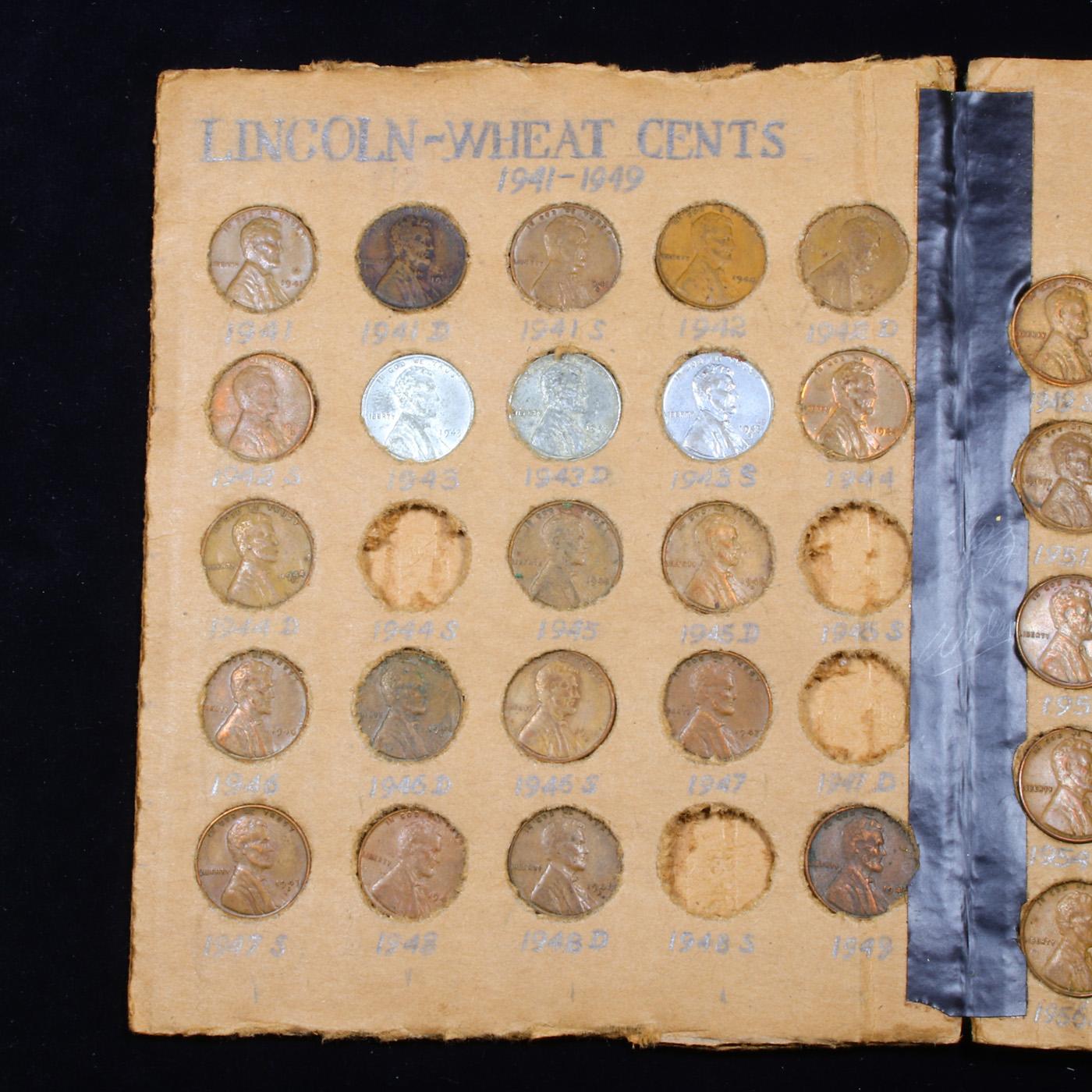 Partial Lincoln Cent Book 1935-1939 42 Coins