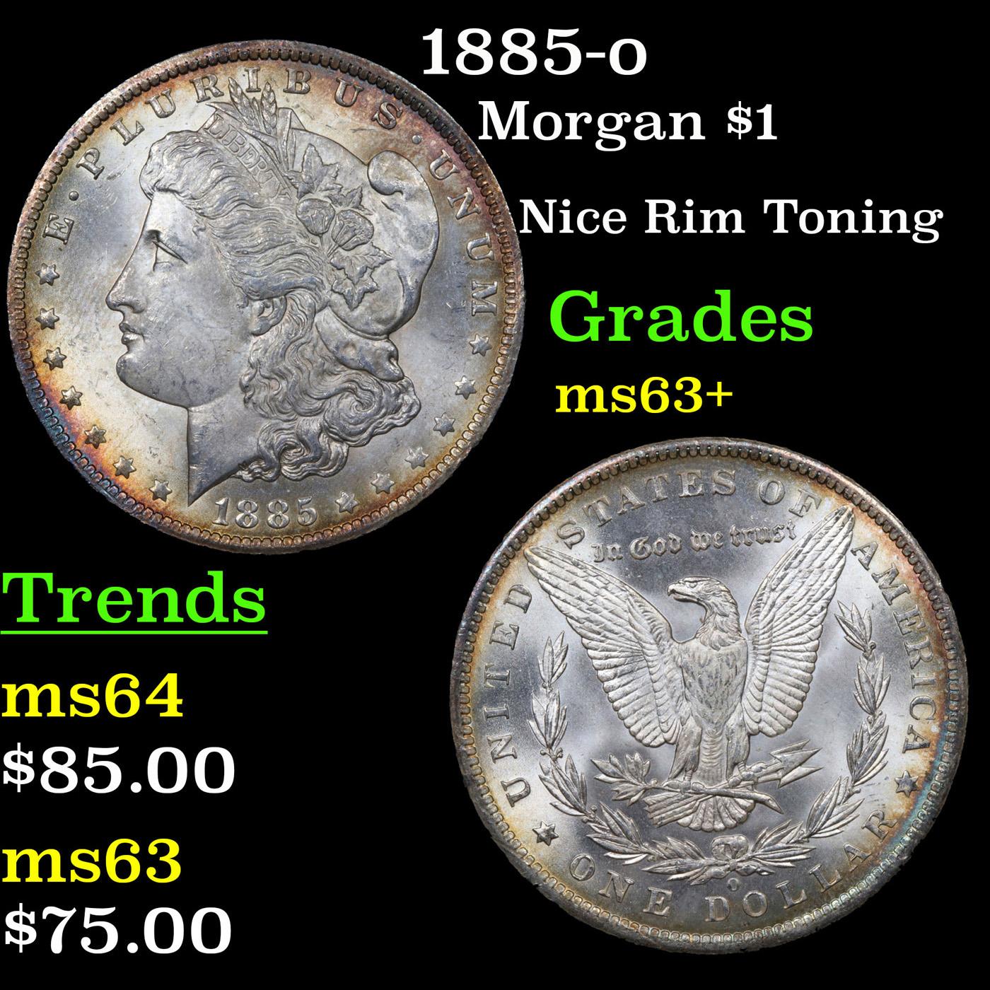 1885-o Morgan Dollar $1 Grades Select+ Unc