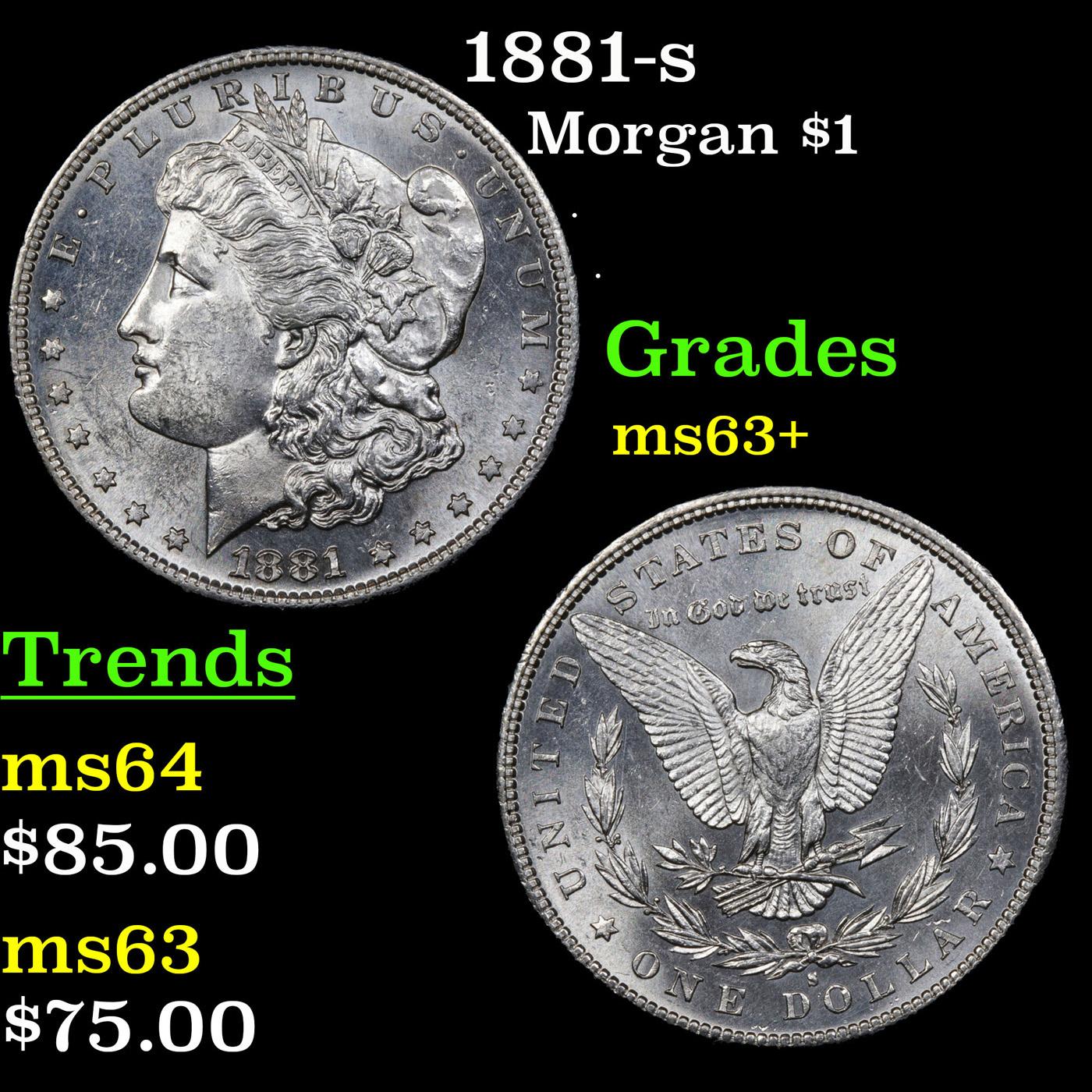 1881-s Morgan Dollar $1 Grades Select+ Unc