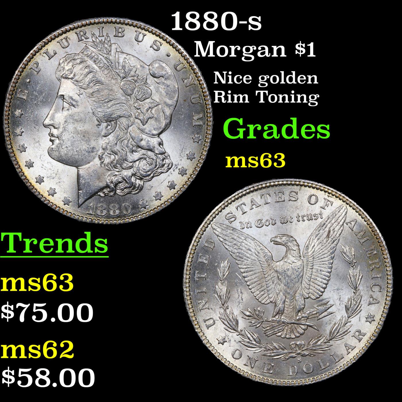 1880-s Morgan Dollar $1 Grades Select Unc