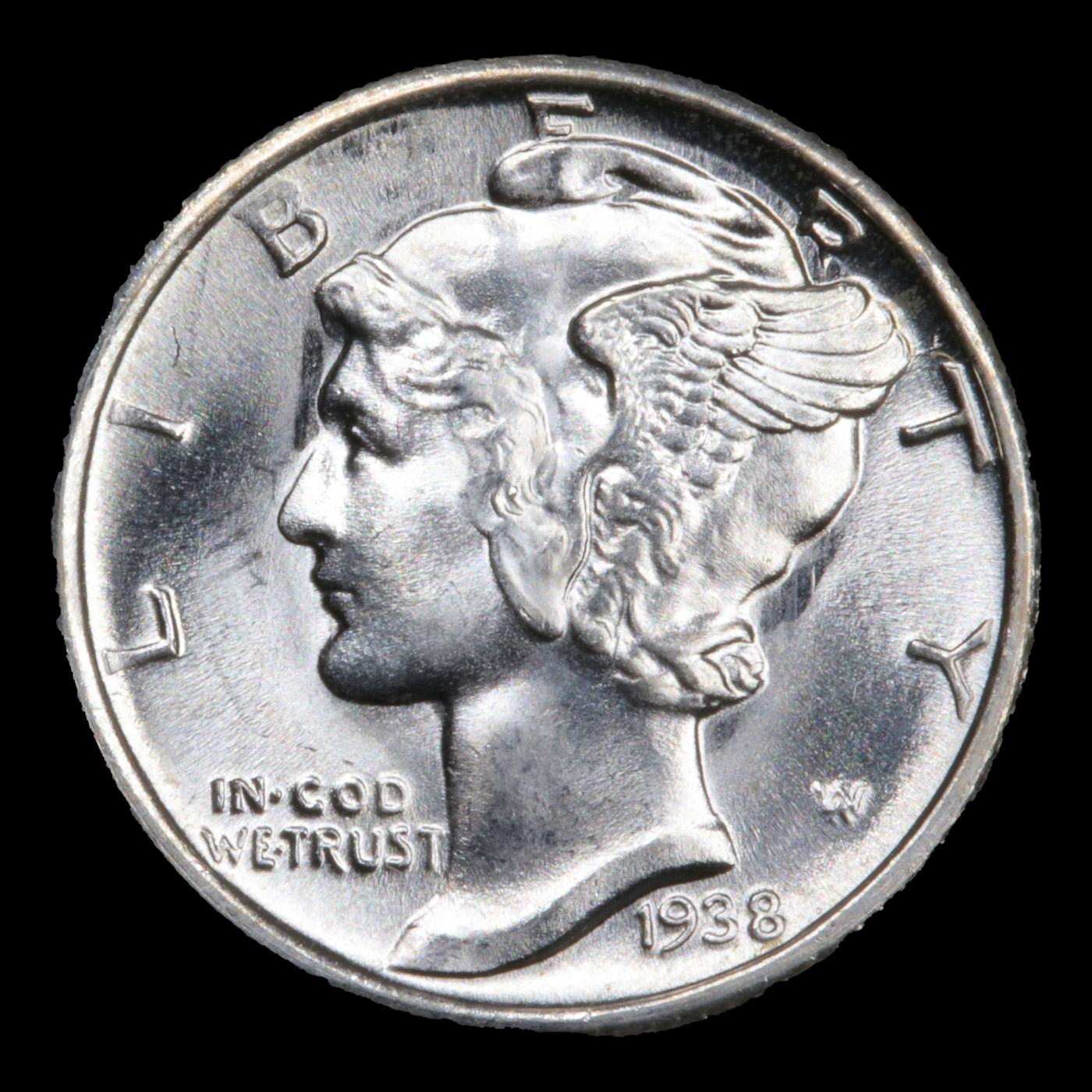 1938-s Mercury Dime 10c Grades GEM++ Unc