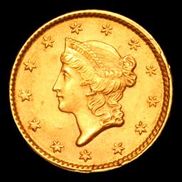 ***Auction Highlight*** 1851 Gold Dollar $1 Graded ms63+ By SEGS (fc)