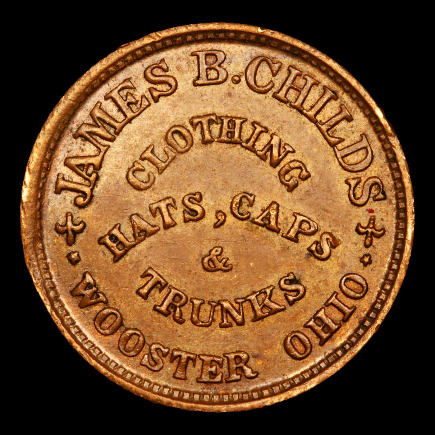 (1863) James E Childs OH-975-d-16 Civil War Token 1c Grades Select Unc BN