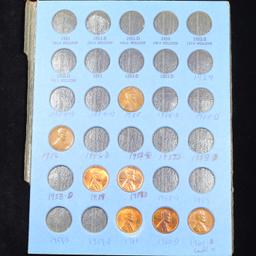 Partial Lincoln Cent Page 1955-1960 7 coins