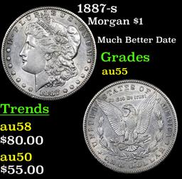 1887-s Morgan Dollar $1 Grades Choice AU