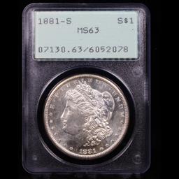 PCGS 1881-s Rattler Morgan Dollar $1 Graded ms63 By PCGS