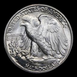 1947-d Walking Liberty Half Dollar 50c Grades Choice Unc