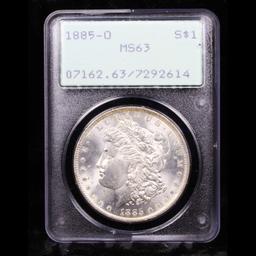 PCGS 1885-o Rattler Morgan Dollar $1 Graded ms63 By PCGS