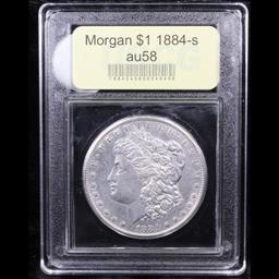 ***Auction Highlight*** 1884-s Morgan Dollar $1 Graded Choice AU/BU Slider By USCG (fc)