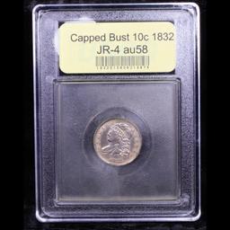 ***Auction Highlight*** 1832 JR-4 Capped Bust Dime 10c Graded Choice AU/BU Slider By USCG (fc)