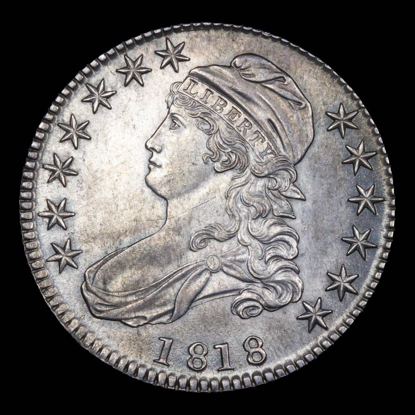 ***Auction Highlight*** 1818 O-112 Capped Bust Half Dollar 50c Graded Select Unc By USCG (fc)