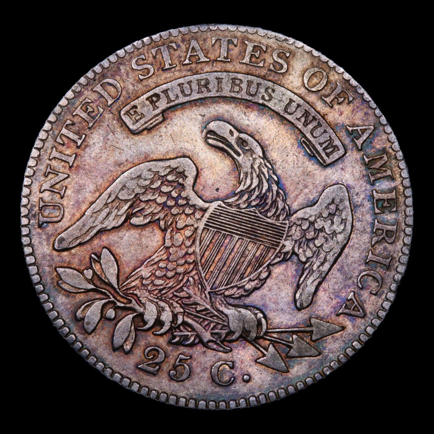 ***Auction Highlight*** 1825 /4/2 Browning 2 Capped Bust Quarter 25c Graded xf+ BY USCG (fc)