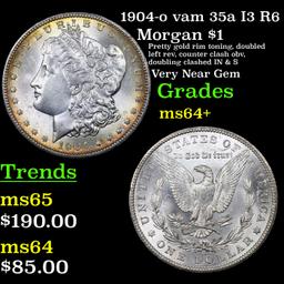 1904-o vam 35a I3 R6 Morgan Dollar $1 Grades Choice+ Unc