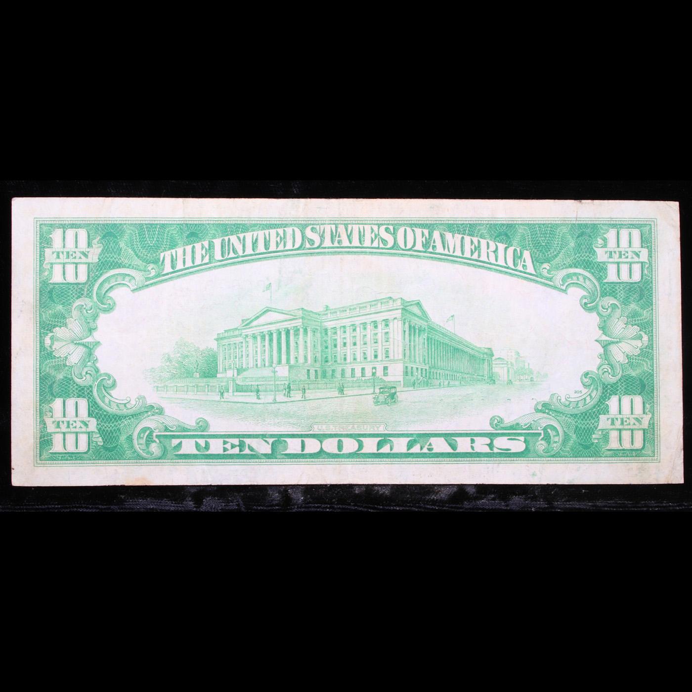 1928A $10 Green Seal Federal Reserve Note (Philadelphia, PA) Redeemable In Gold Grades xf