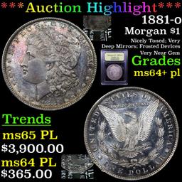 ***Auction Highlight*** 1881-o Morgan Dollar $1 Graded Choice Unc+ PL By USCG (fc)