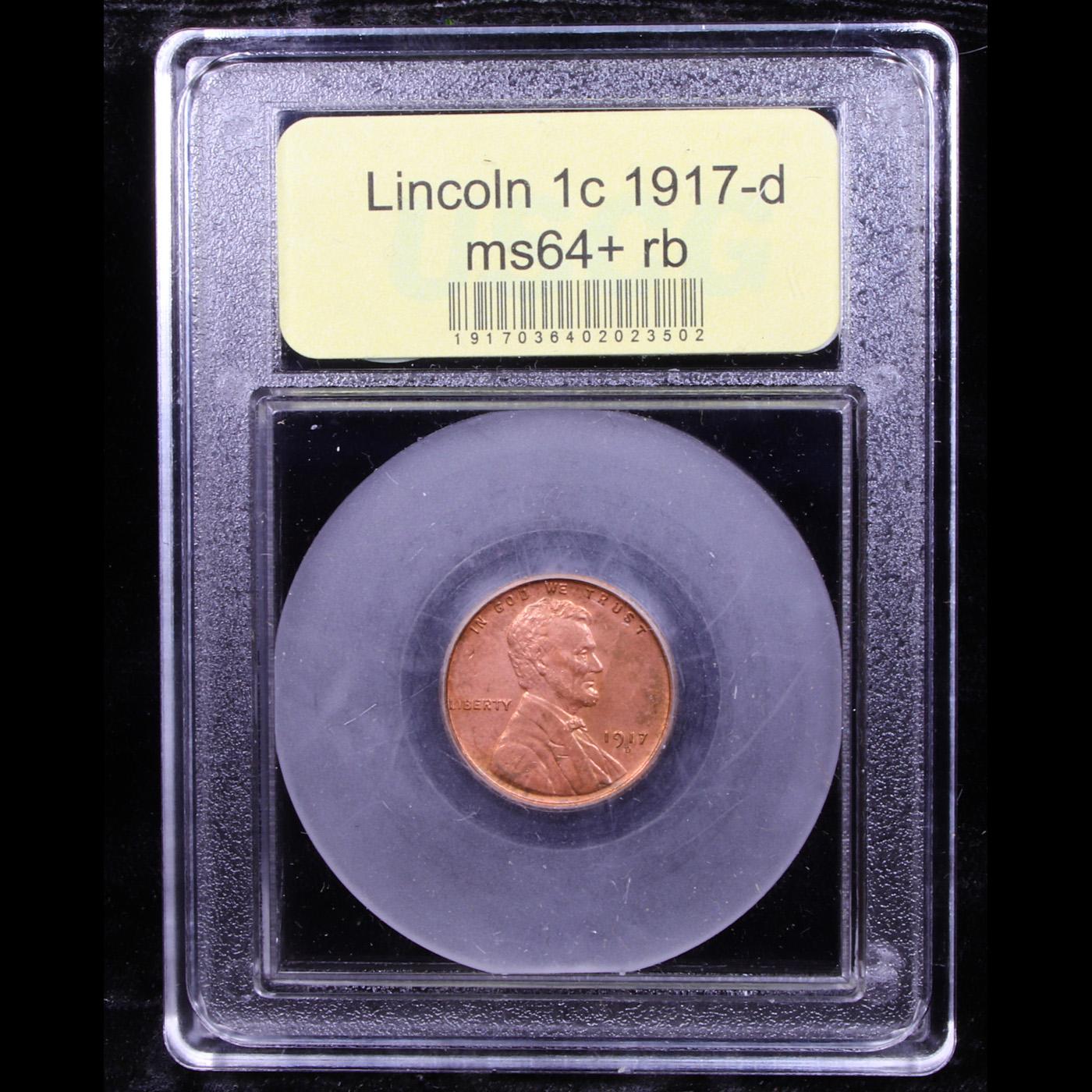 ***Auction Highlight*** 1917-d Lincoln Cent 1c Graded Choice+ Unc RB By USCG (fc)
