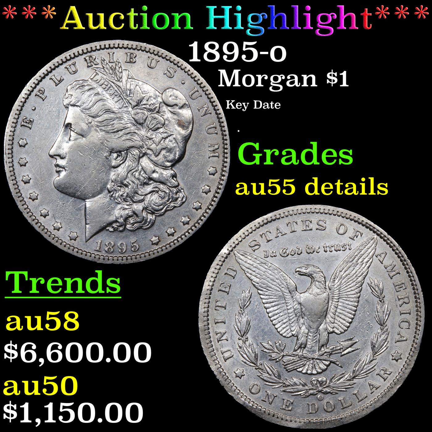 ***Auction Highlight*** 1895-o Morgan Dollar $1 Grades AU Details (fc)