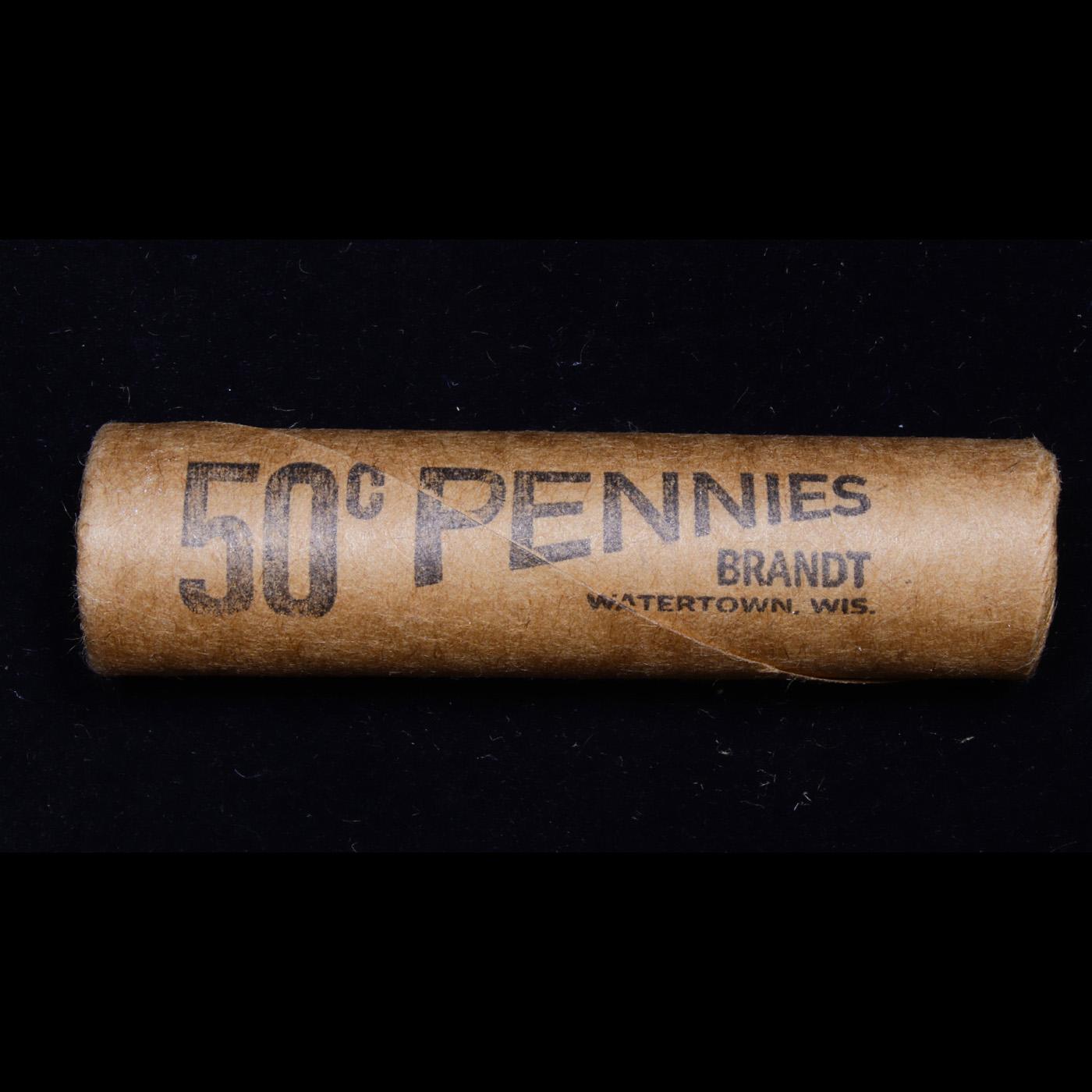 Mixed small cents 1c orig shotgun roll, 1919-s Wheat Cent, 1896 Indian cent other end, McDonalds Wra