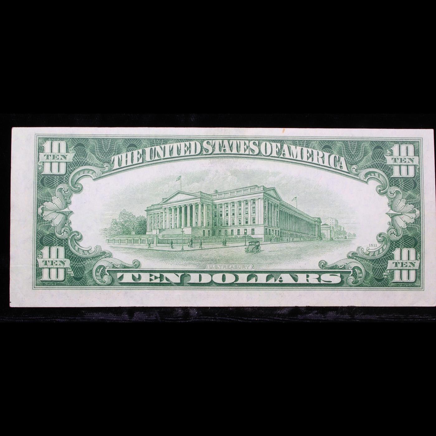 1950a $10 Green Seal Federal Reserve Note (New York, NY) Grades Gem CU