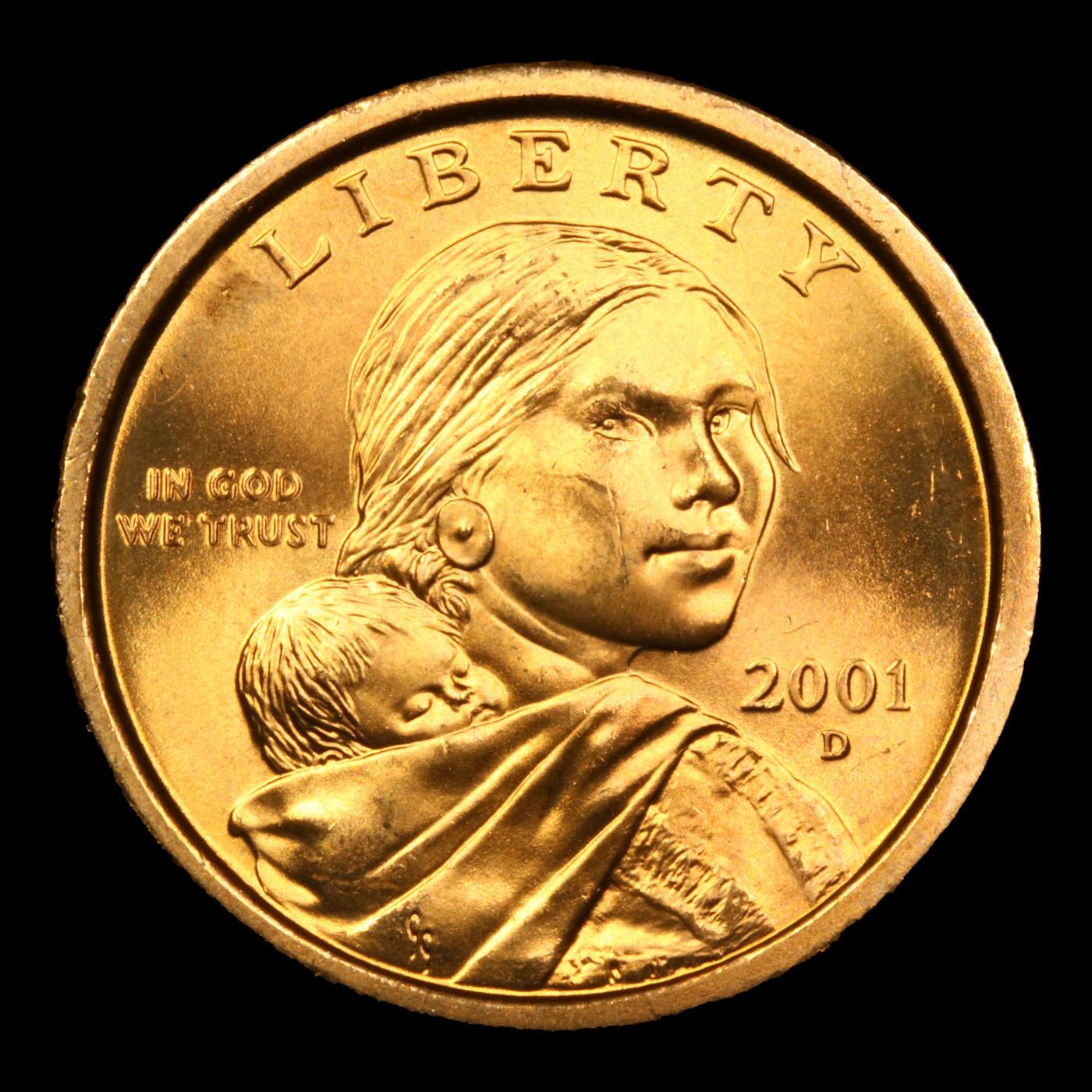 2001-d Mint error Sacagawea Dollar $1 Grades Choice Unc
