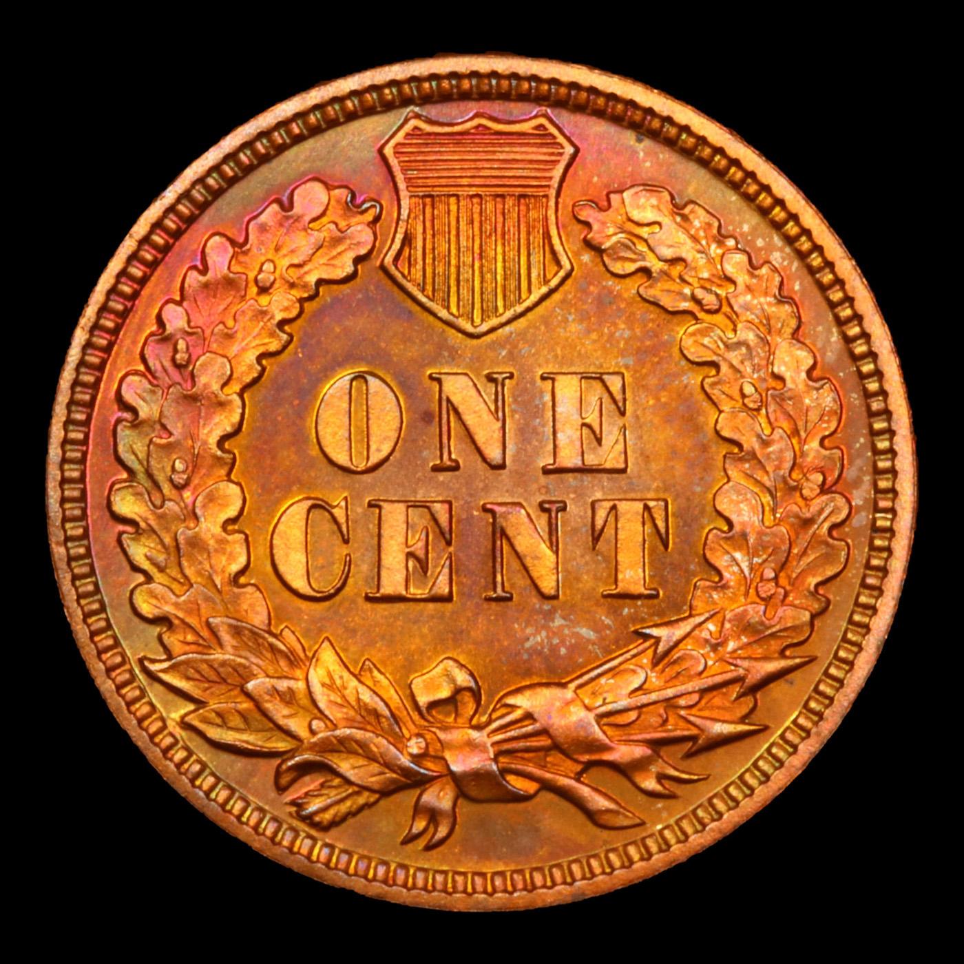 Proof ***Auction Highlight*** 1883 Indian Cent 1c Graded Gem+= Proof Red By USCG (fc)