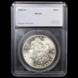 ***Auction Highlight*** 1883-s Morgan Dollar $1 Graded ms65 By SEGS (fc)