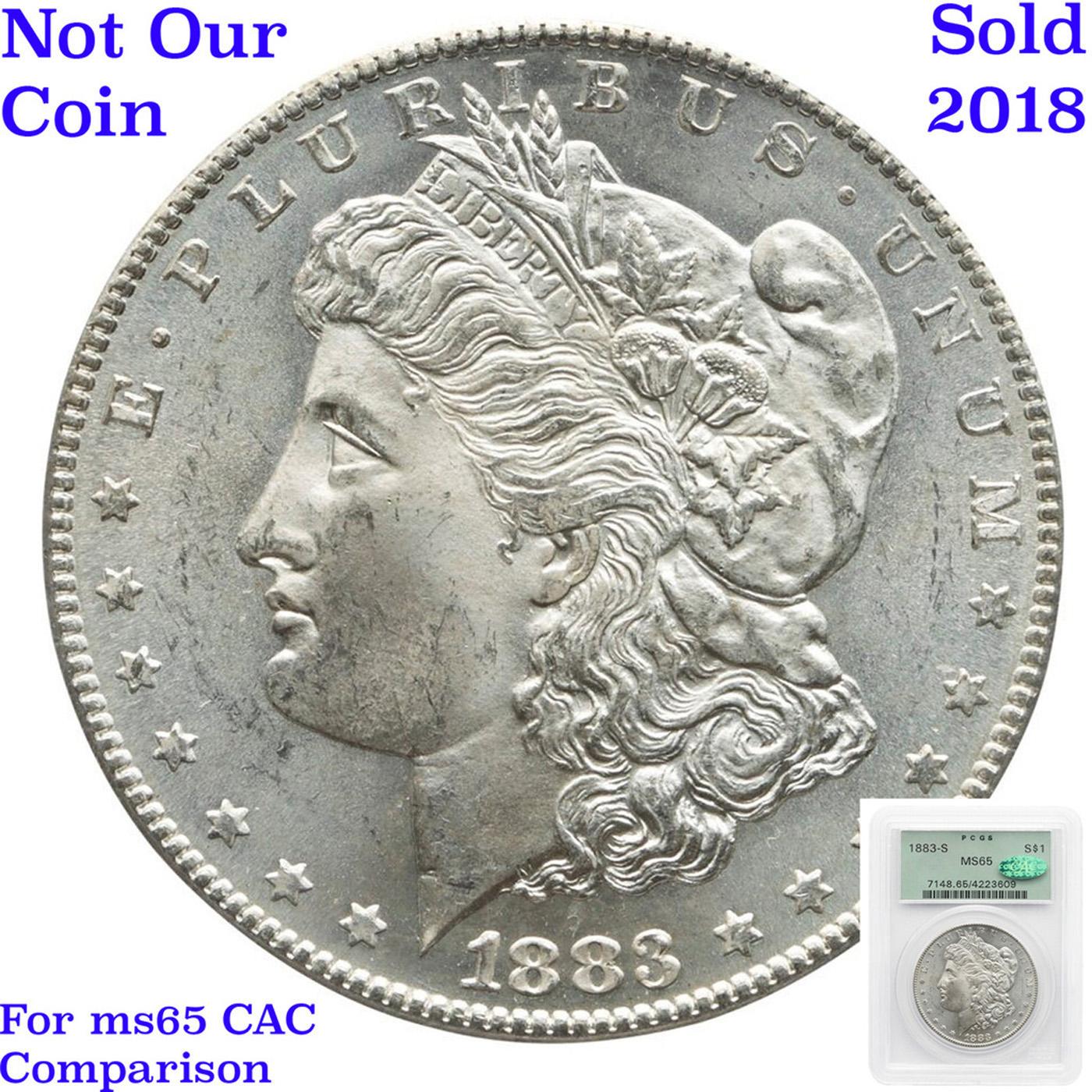***Auction Highlight*** 1883-s Morgan Dollar $1 Graded ms65 By SEGS (fc)