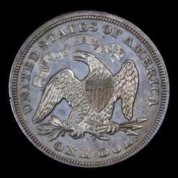 *HIGHLIGHT OF ENTIRE AUCTION* 1870-cc OC-9 Seated Liberty Dollar $1 Graded Select Unc PL By USCG (fc