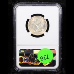 NGC 1917-d Ty I Standing Liberty Quarter 25c Graded unc details By NGC