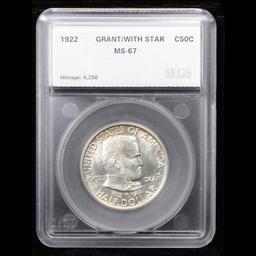 *HIGHLIGHT OF ENTIRE AUCTION* 1922 Grant w/Star Old Commem Half Dollar 50c Graded ms67 By SEGS (fc)