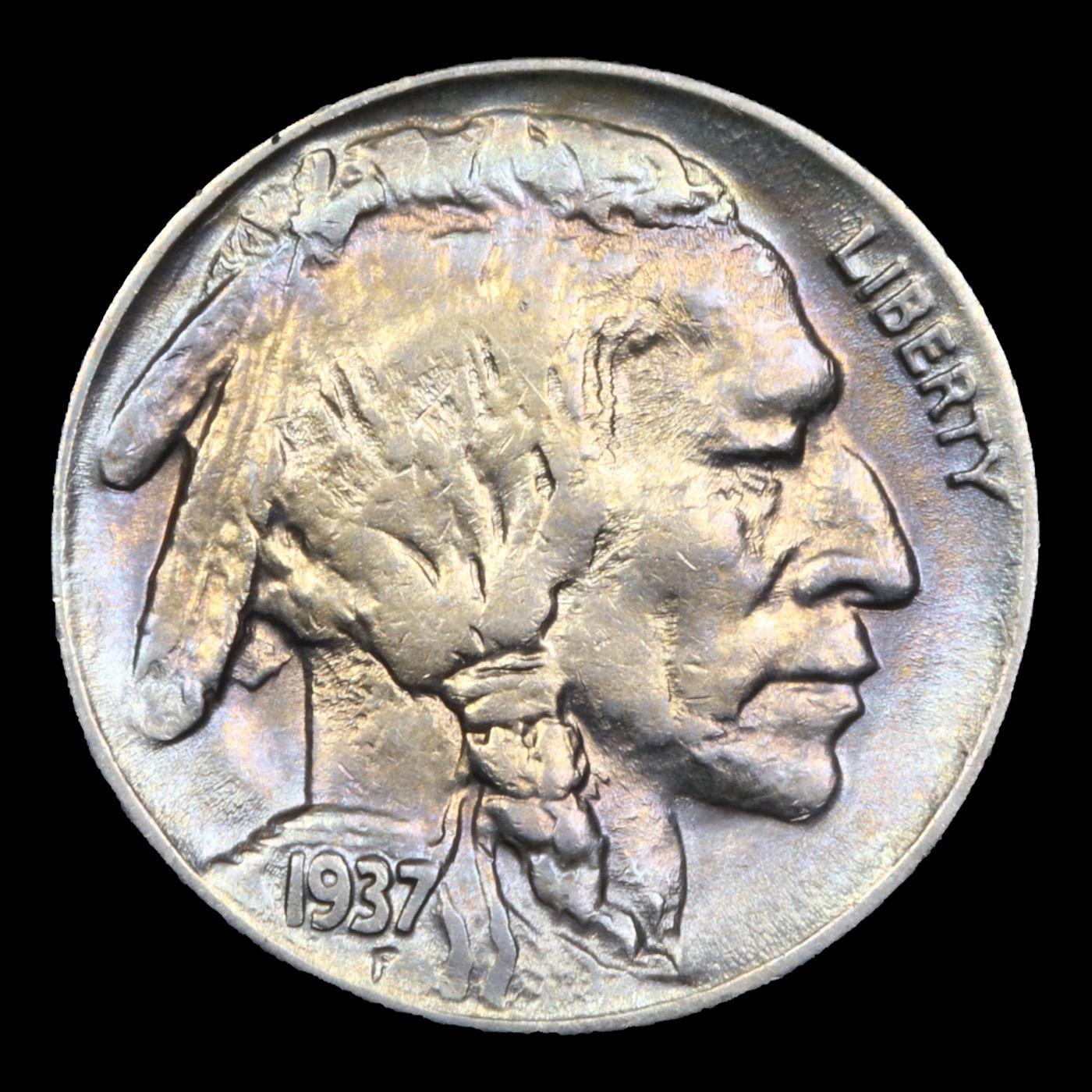 ***Auction Highlight*** 1937-d 3 leg FS-901 Buffalo Nickel 5c Graded Choice AU/BU Slider By USCG (fc