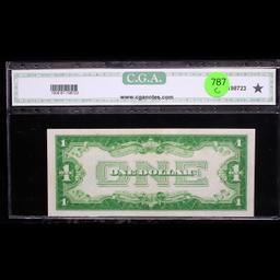 ***Auction Highlight*** 1934 Funny Back $1 Blue Seal Silver Certificate Fr-1606 Graded cu67* By CGA