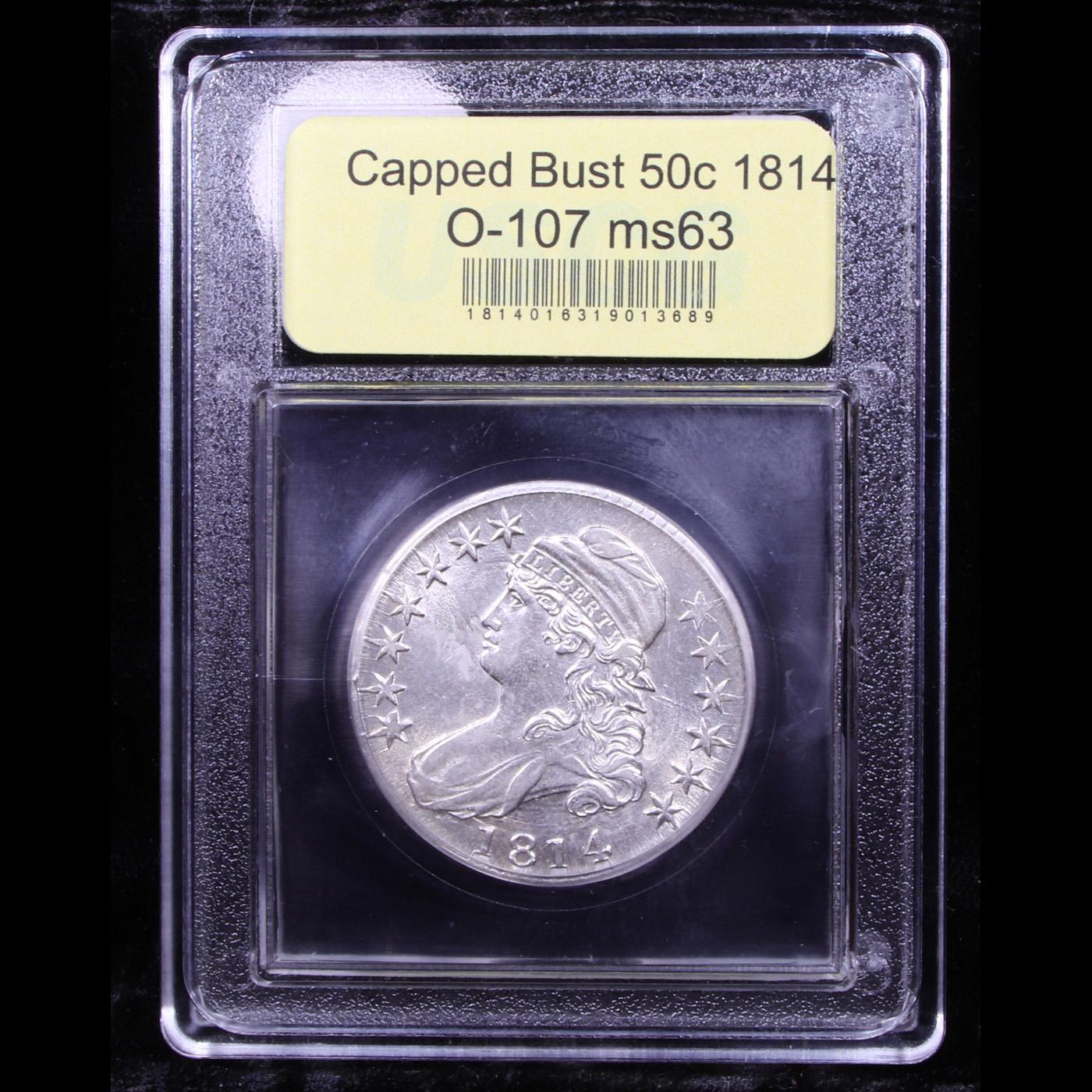 ***Auction Highlight*** 1814 O-107 Capped Bust Half Dollar 50c Graded Select Unc By USCG (fc)