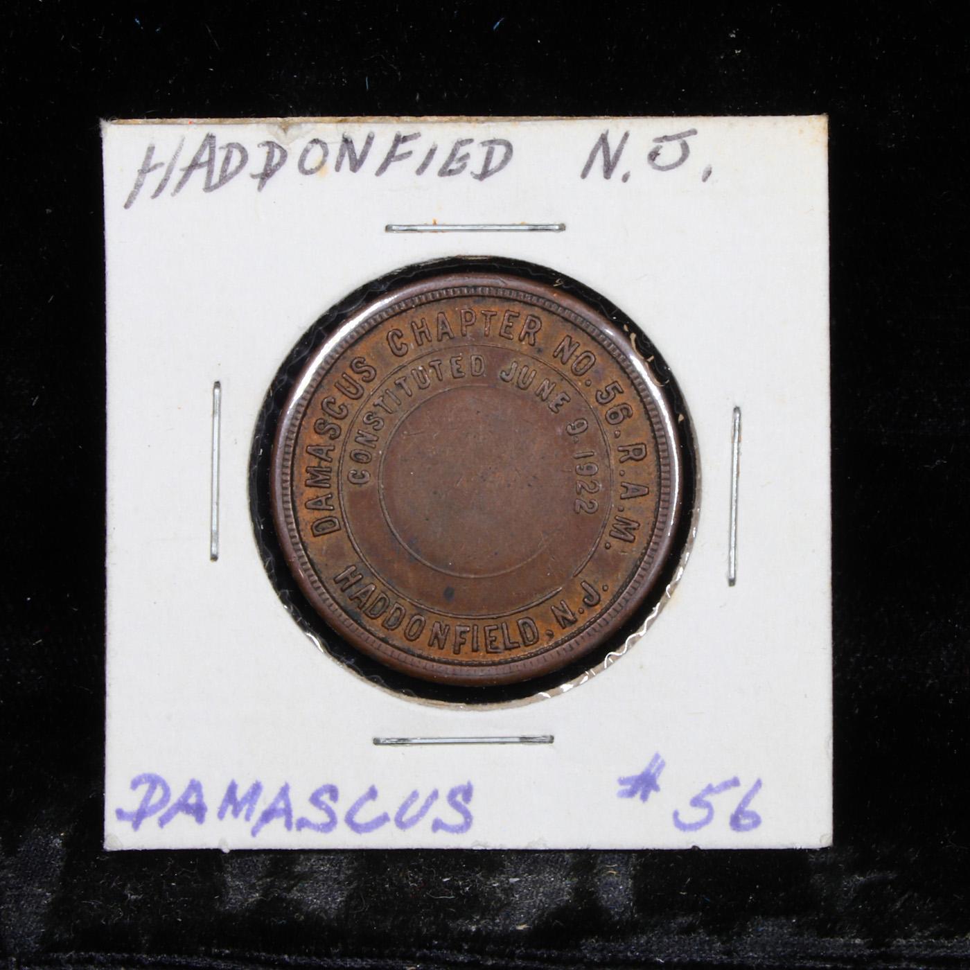 Lot #2 of the 450 Masonic Tokens from The Walter O. Collection