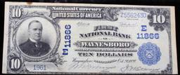 *Auction Highlight* Mint Error Faulty Alignment (Miscut) On Front 1902 $10 National Currency