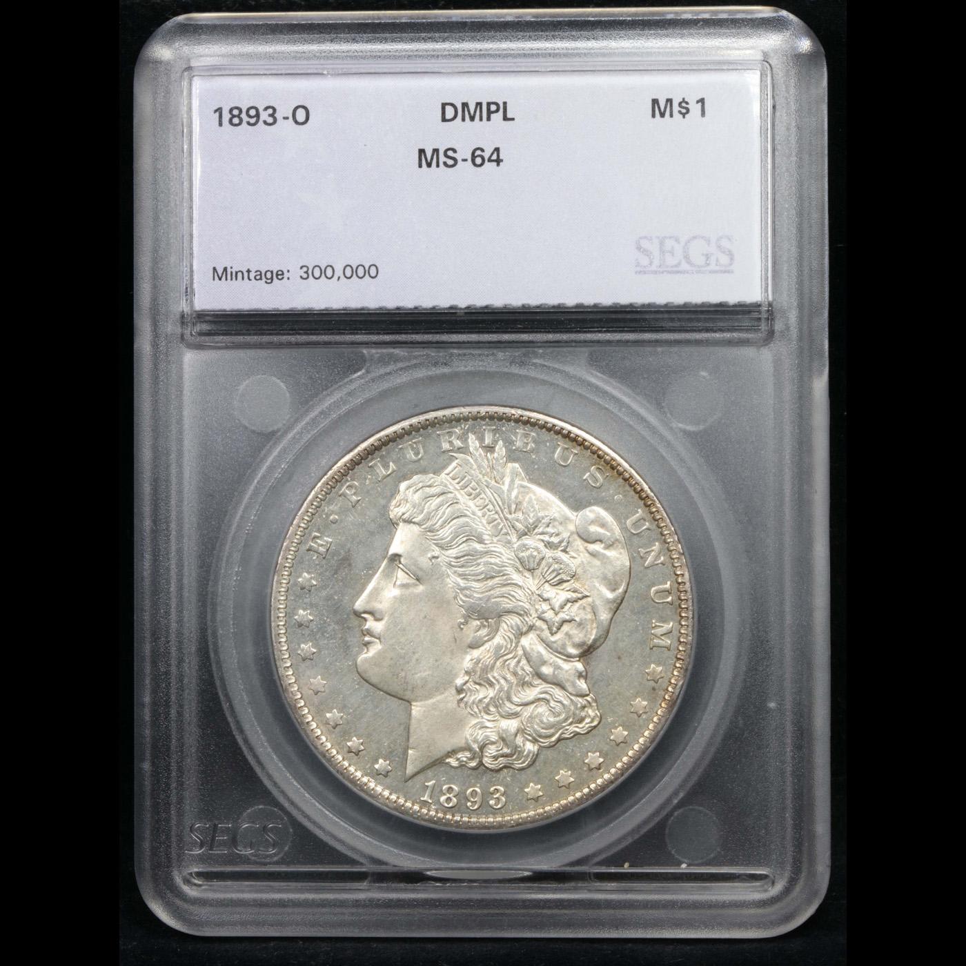 ***Auction Highlight*** 1893-o Morgan Dollar $1 Graded ms64 DMPL By SEGS (fc)