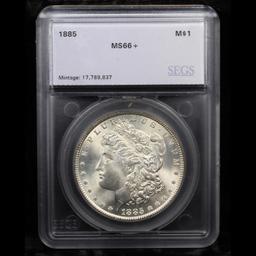 ***Auction Highlight*** 1885-p Morgan Dollar $1 Graded ms66+ By SEGS (fc)