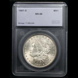 ***Auction Highlight*** 1887-o TOP POP! Morgan Dollar $1 Graded ms66 By SEGS (fc)