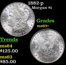 1882-p Morgan Dollar $1 Grades Select+ Unc