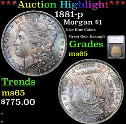 ***Auction Highlight*** 1881-p Morgan Dollar $1 Graded ms65 By SEGS (fc)