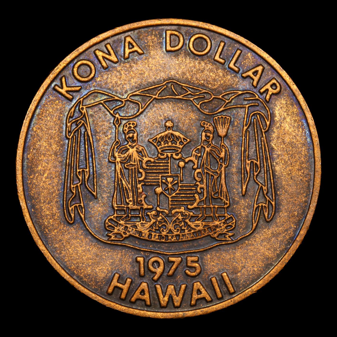 1975 Hawaii Kona Dollar TC-143641 Grades GEM+ Unc BN