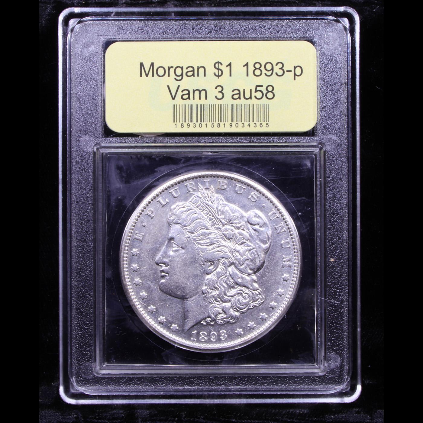 ***Auction Highlight*** 1893-p Vam 3 I3 R5 Morgan Dollar $1 Graded Choice AU/BU Slider By USCG (fc)