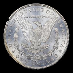 ***Auction Highlight*** 1883-cc Monster Rainbow Toned GSA Hoard Morgan Dollar $1 Grades Select Unc (