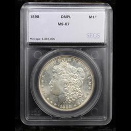 *HIGHLIGHT OF ENTIIRE AUCTION* 1898-p TOP POP! Morgan Dollar $1 Graded ms67 DMPL By SEGS (fc)