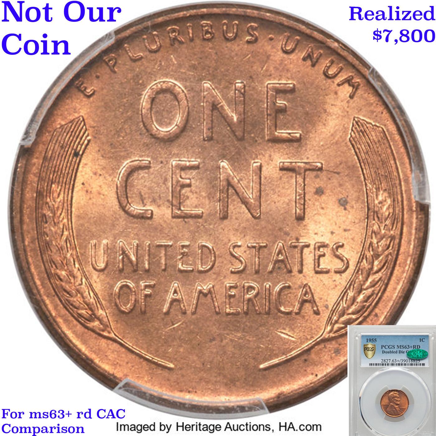 ***Auction Highlight*** 1955/1955 DDO Lincoln Cent 1c Graded Select+ Unc RD By USCG (fc)