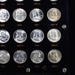 ***Auction Highlight*** Complete Franklin Half Dollar Set 1946-1963 35 coins Stunning All Gem or Nea